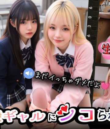 【同人raw】【実写系Hゲーム】好きな娘の前で金髪ギャルにシコられる！射精限界おち●ぽ焦らし我慢｜d_789236